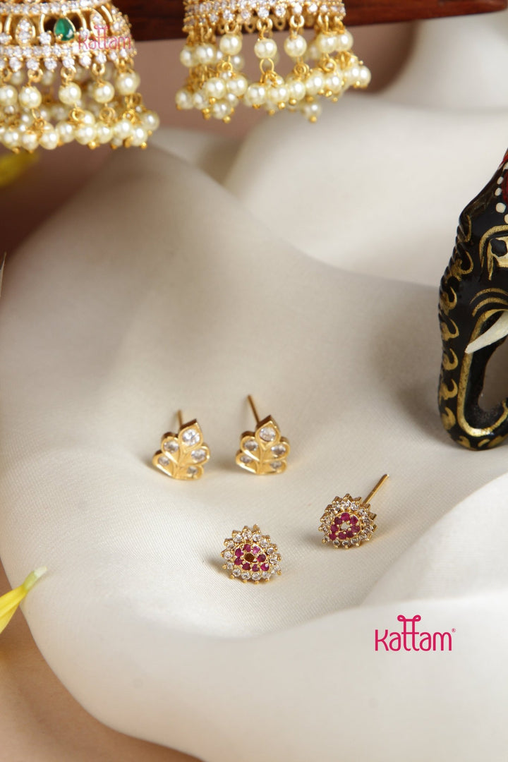 AD Interchangeble Stone Jhumka - E957