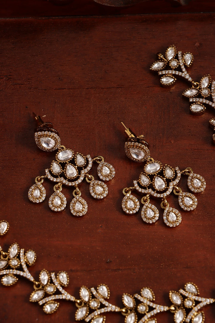 AD Leafy Drop Necklace - N5337