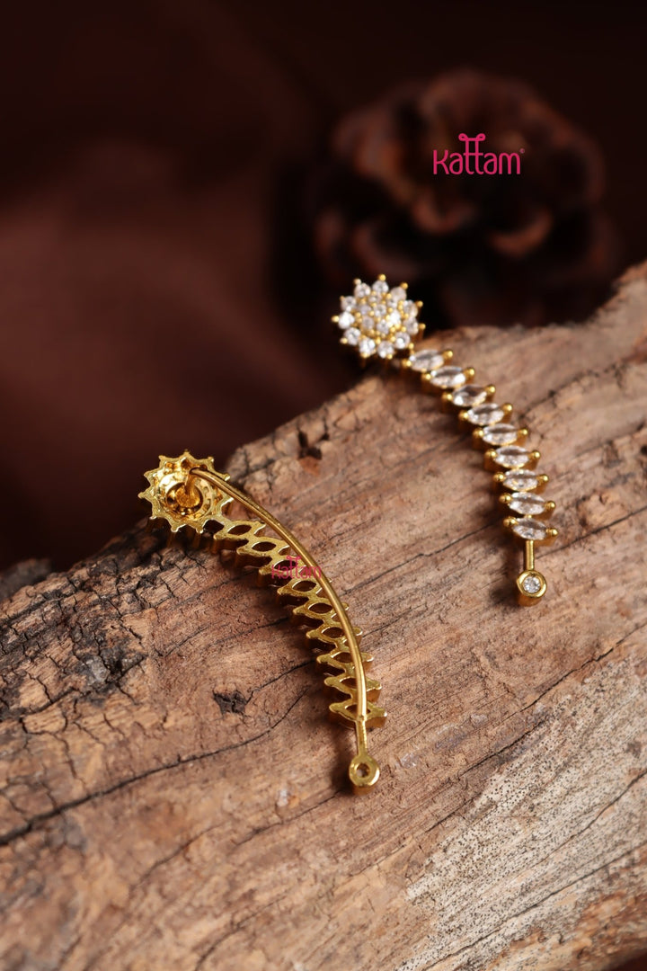 AD Leafy Flower Earcuff - E1365