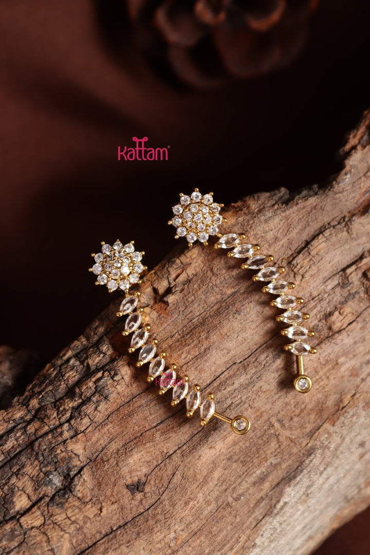 AD Leafy Flower Earcuff - E1365