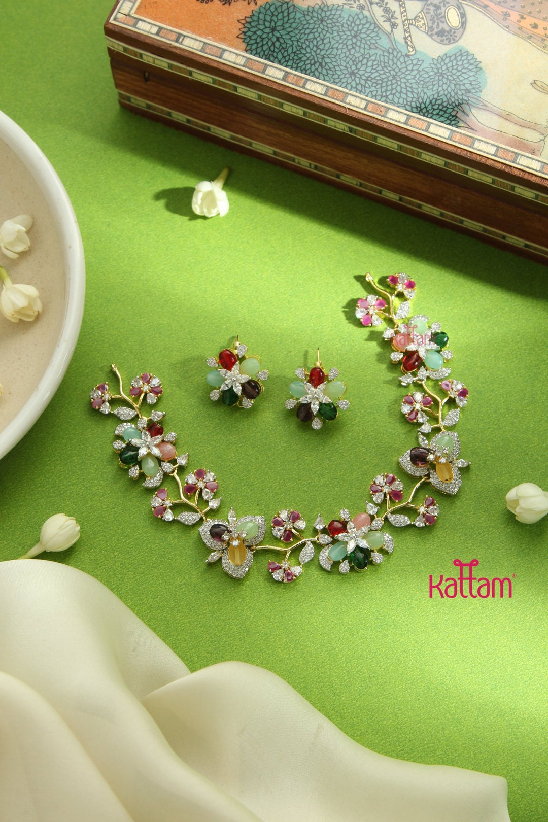 AD Leafy Multistone Choker - N5168