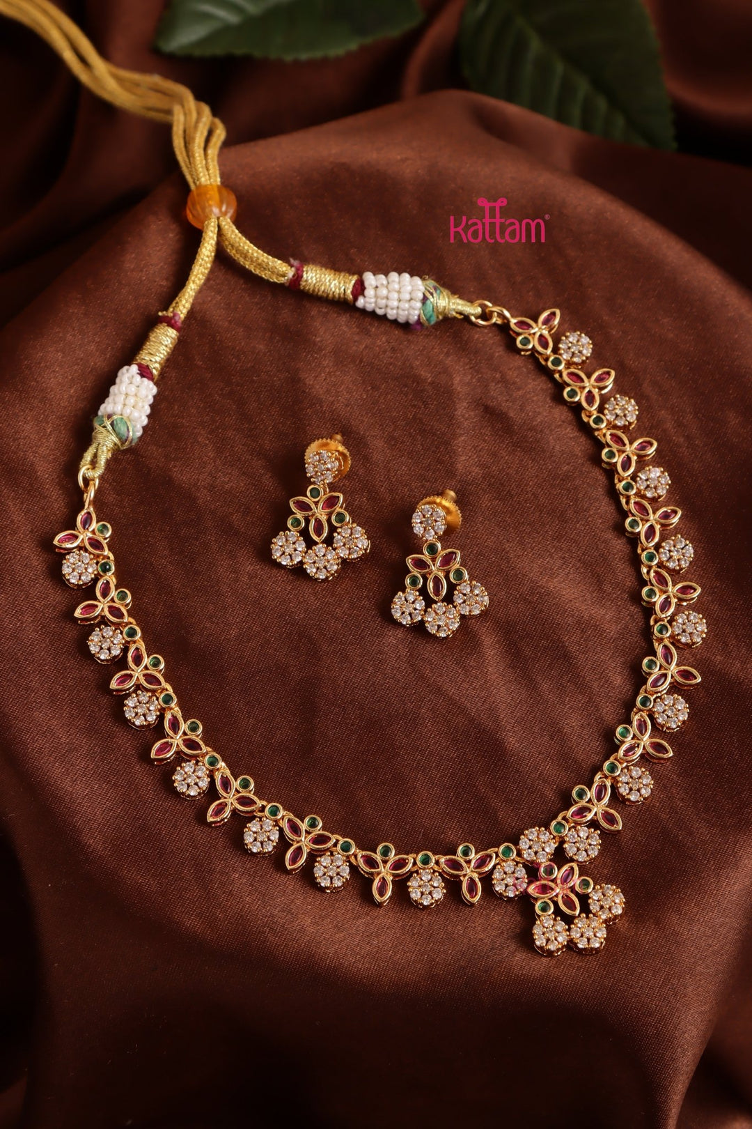 Ad Multi Leafy Necklace - N5177