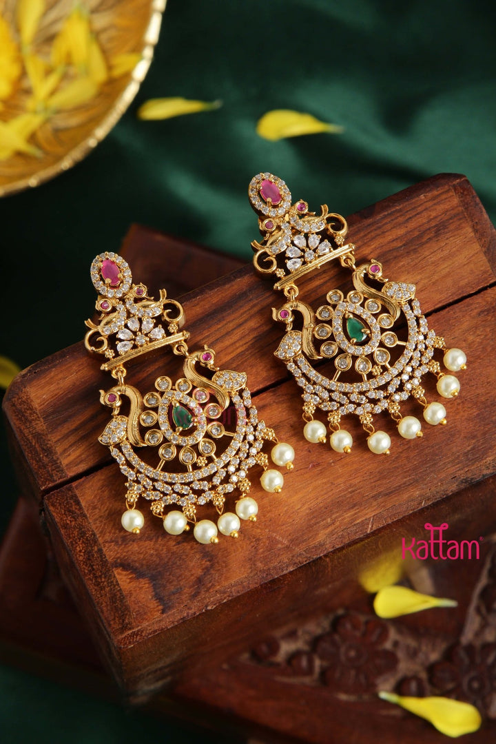 AD Peacock Chandbali Earring - E867