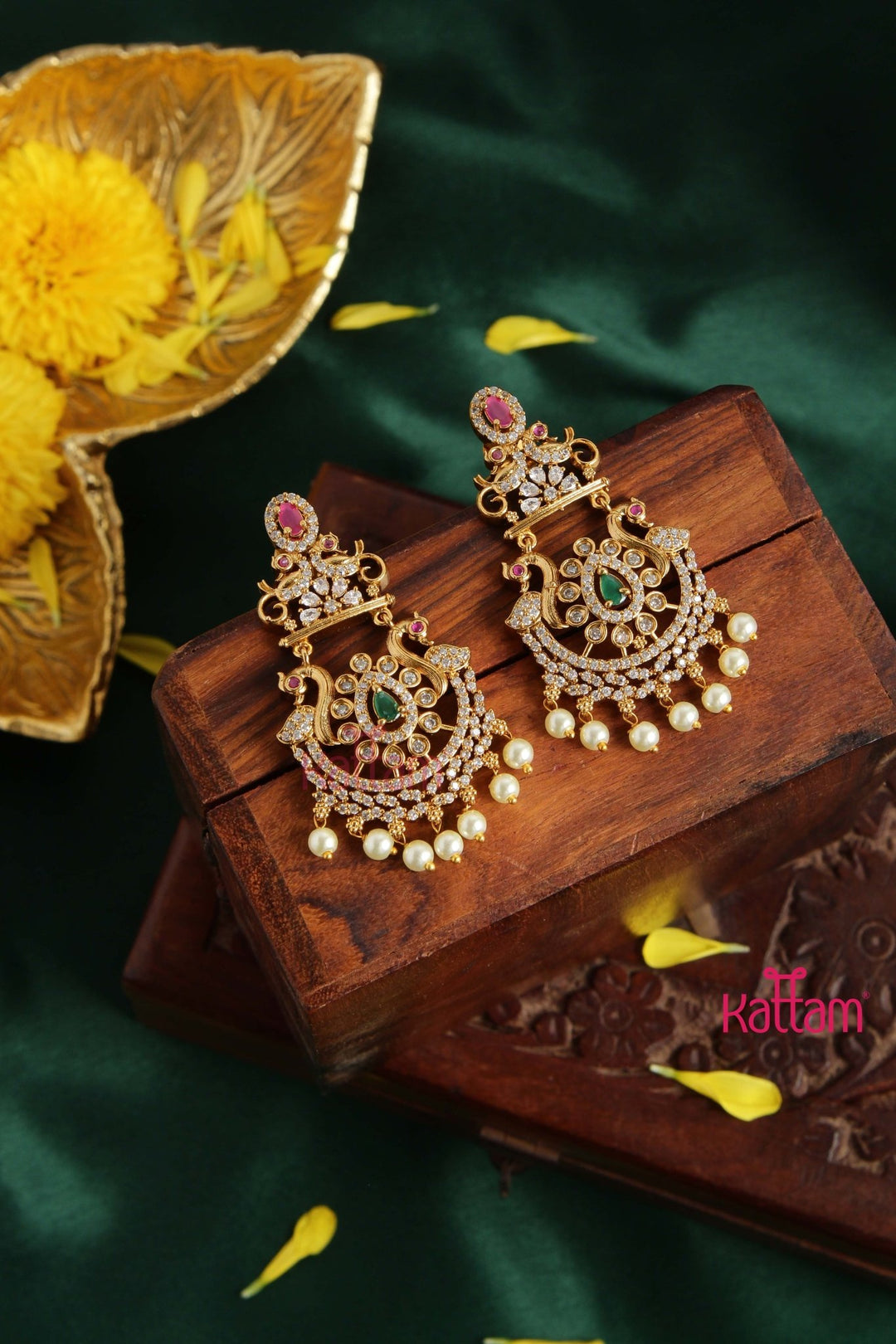 AD Peacock Chandbali Earring - E867