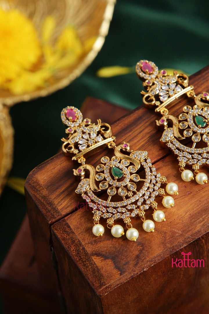 AD Peacock Chandbali Earring - E867