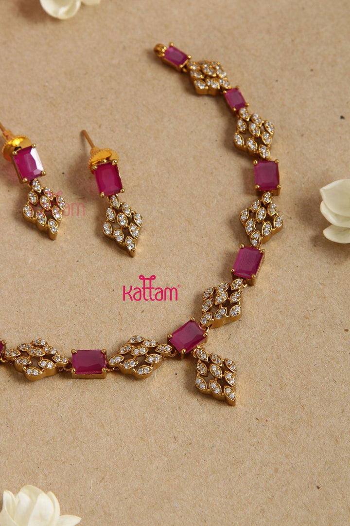 AD Ruby Stone Choker - N5092