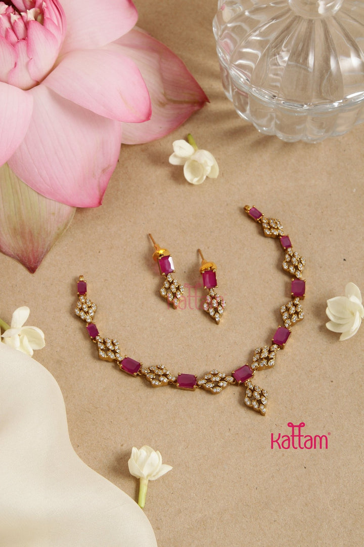 AD Ruby Stone Choker - N5092