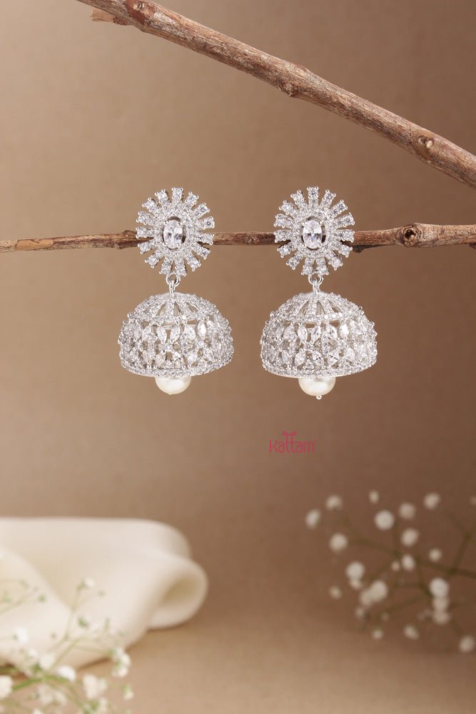 AD Silverpolish Chakra Jhumka - E727