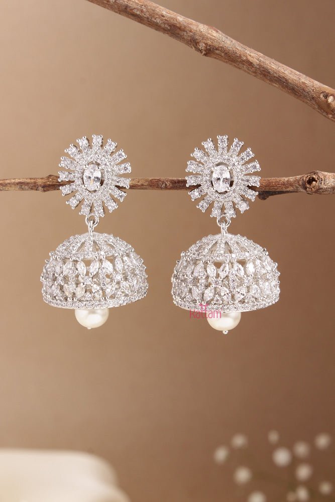 AD Silverpolish Chakra Jhumka - E727