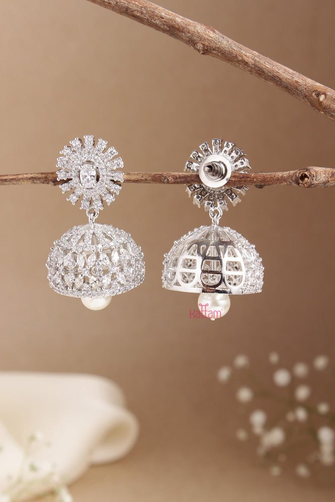 AD Silverpolish Chakra Jhumka - E727