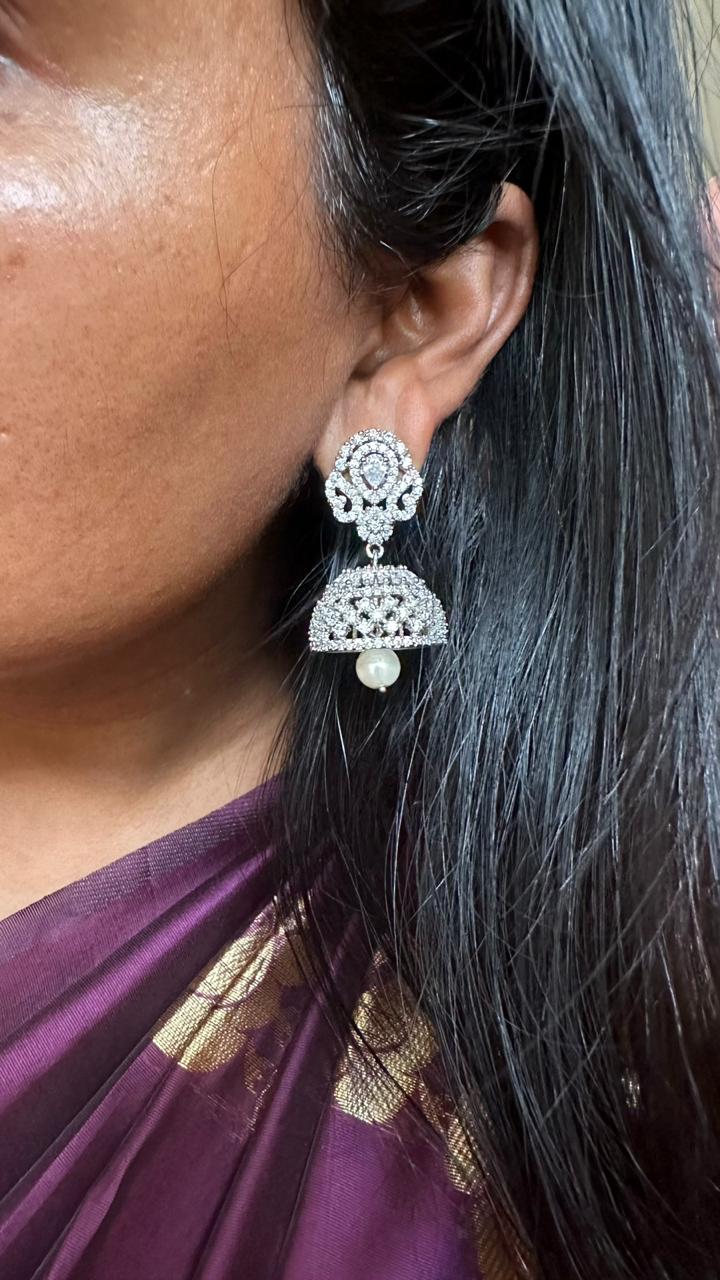AD Silverpolish Jhumka - Design 3 - E731