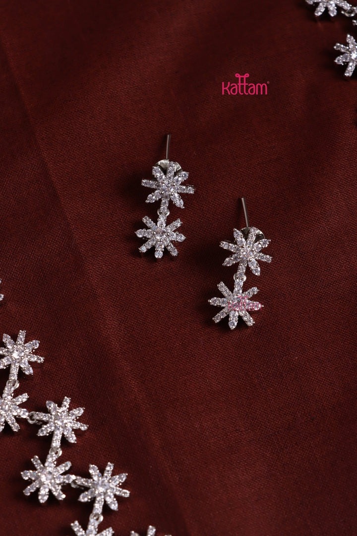 AD Silvertone Floral Haram - N5175