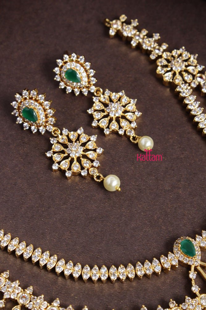 AD Stone Layered Necklace - N2190