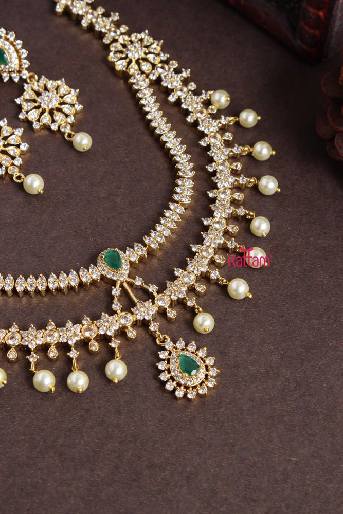 AD Stone Layered Necklace - N2190