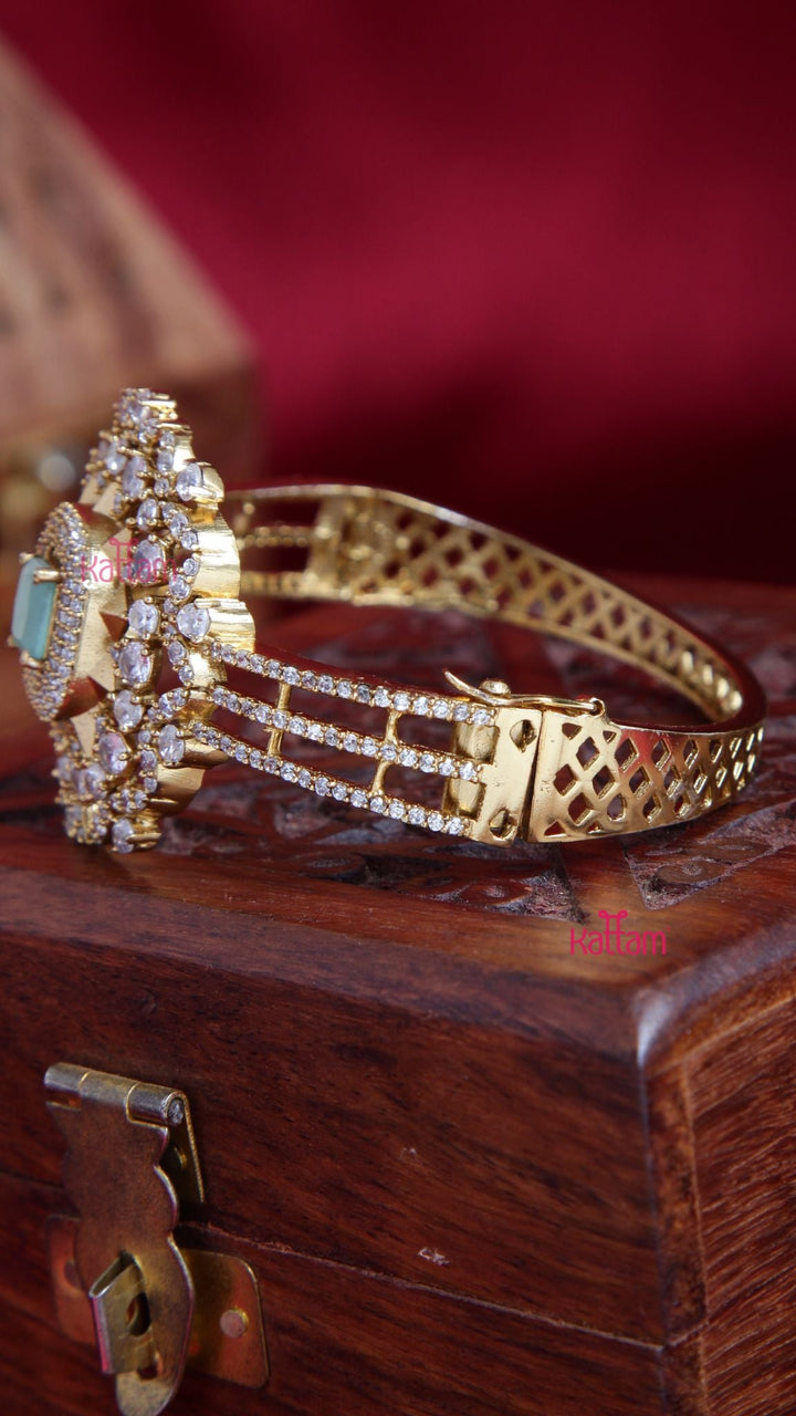 AD Stone Pastelgreen Kada Bangle - B524