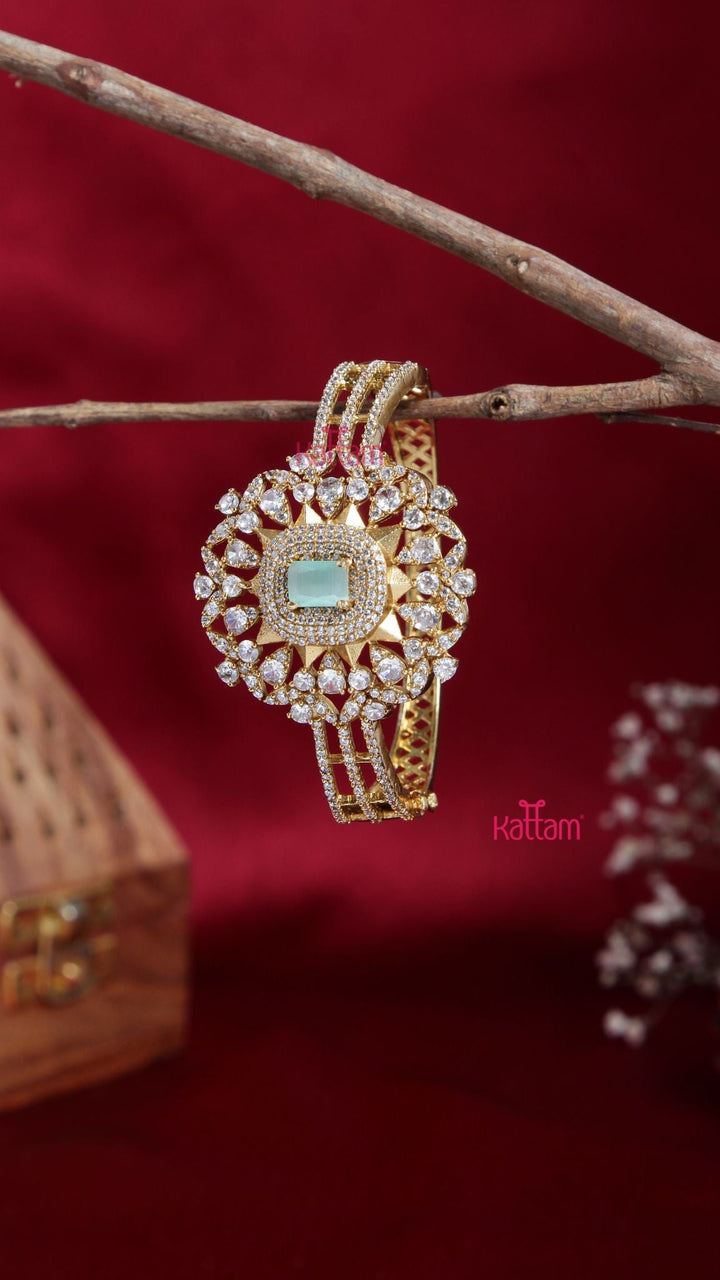 AD Stone Pastelgreen Kada Bangle - B524