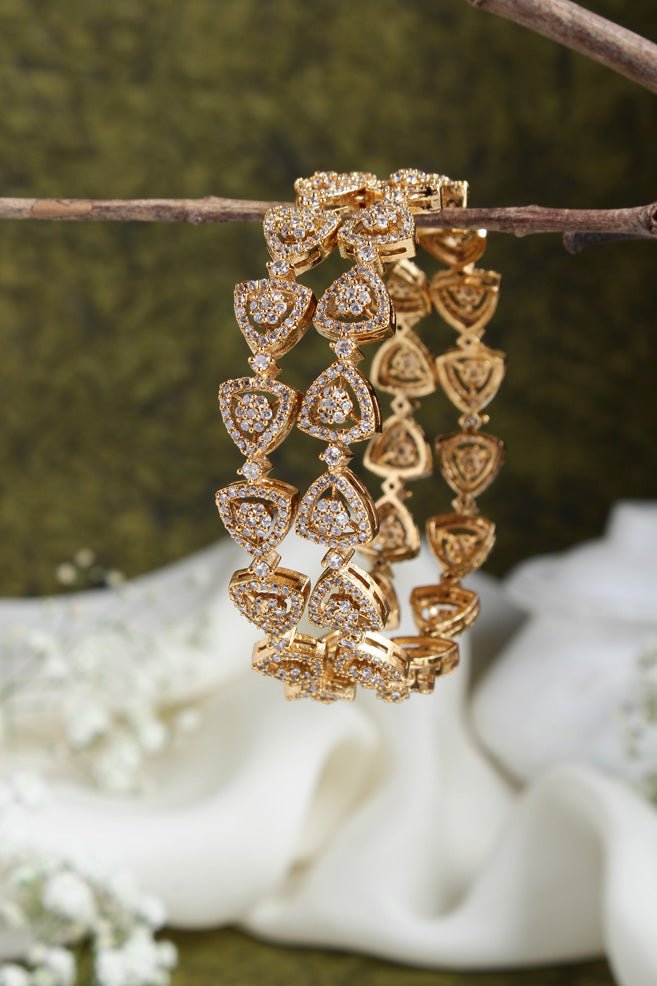 AD Stone Triangle Bangle - B446 -V4