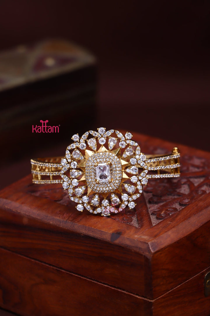 AD Stone White Kada Bangle - B563