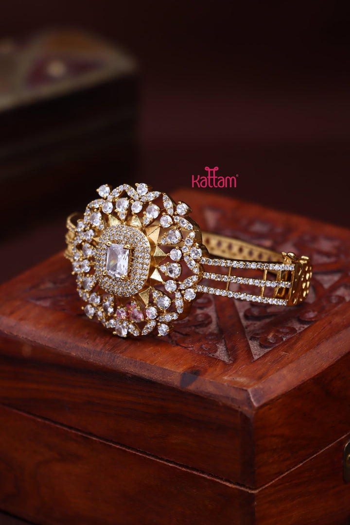 AD Stone White Kada Bangle - B563