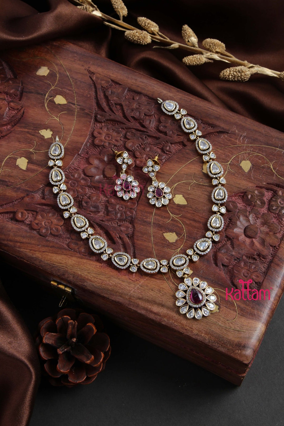 Agnes Victorian Ruby Short Necklace - N6052
