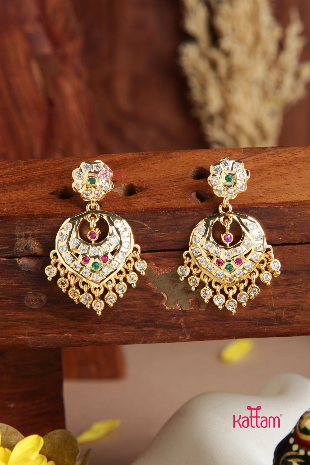 Akshara - Goldtone Gati Multi Earring - E945
