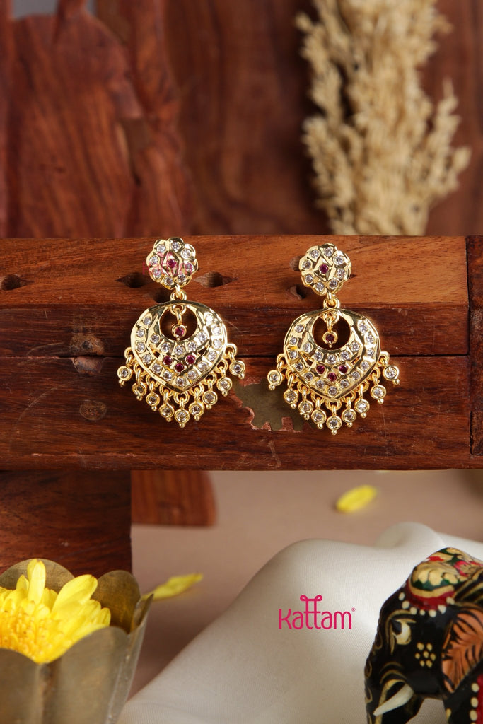 Akshara Goldtone Gati Ruby Earring Kattam