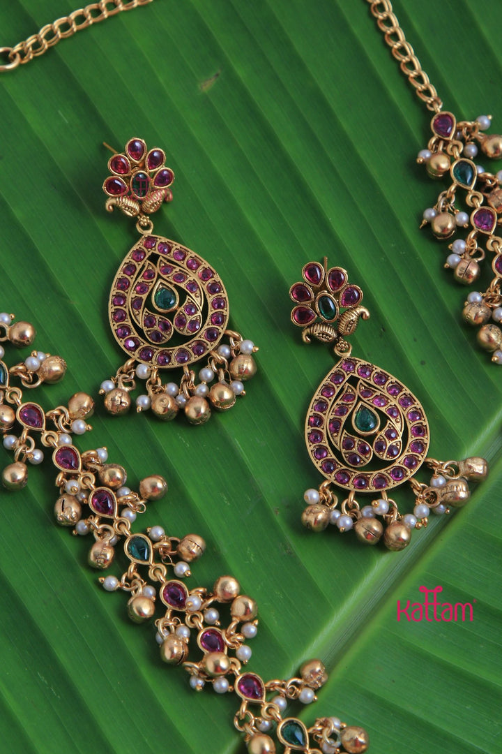 Akshatha Kemp Pearl Necklace - N3134