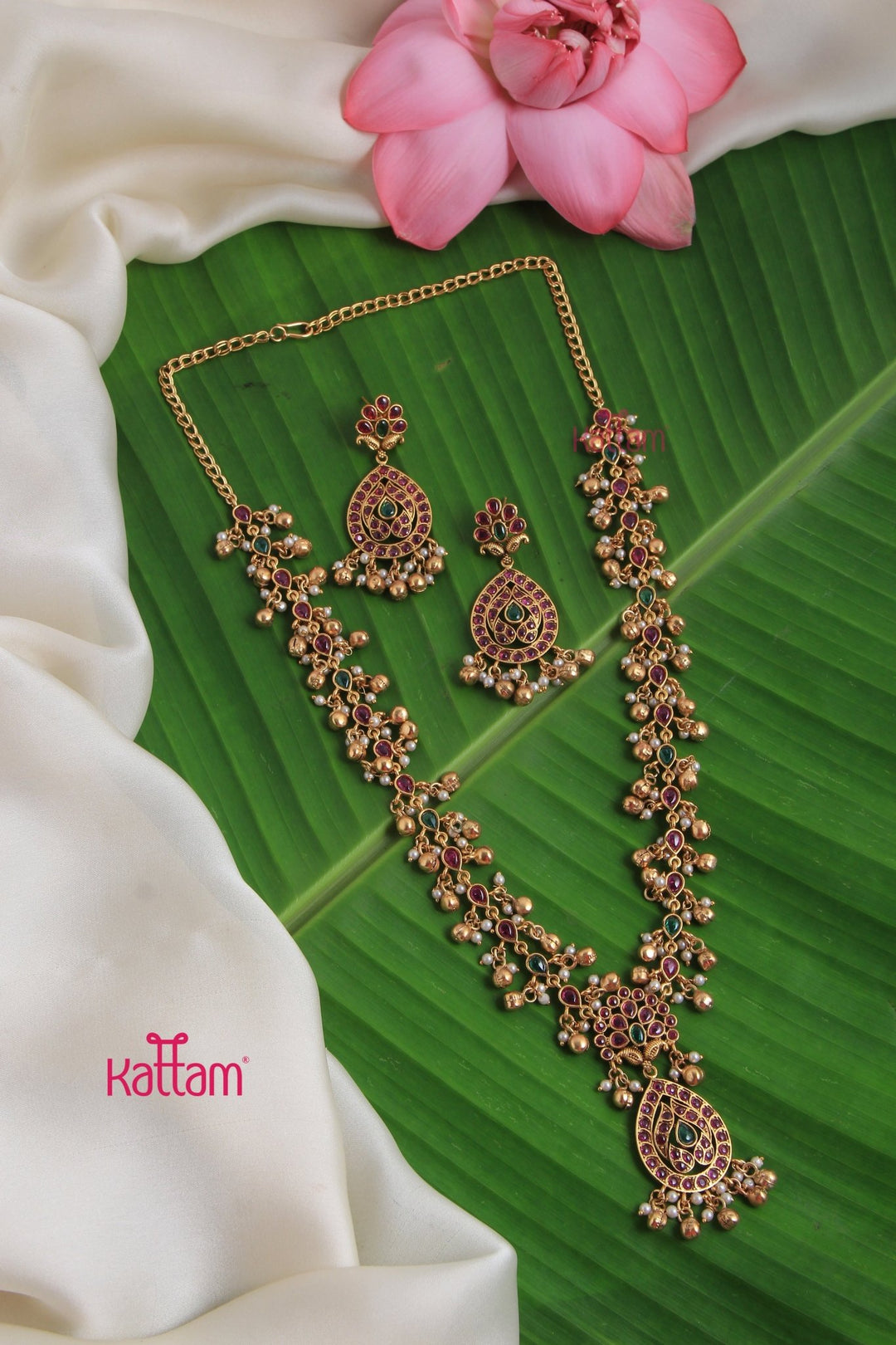 Akshatha Kemp Pearl Necklace - N3134