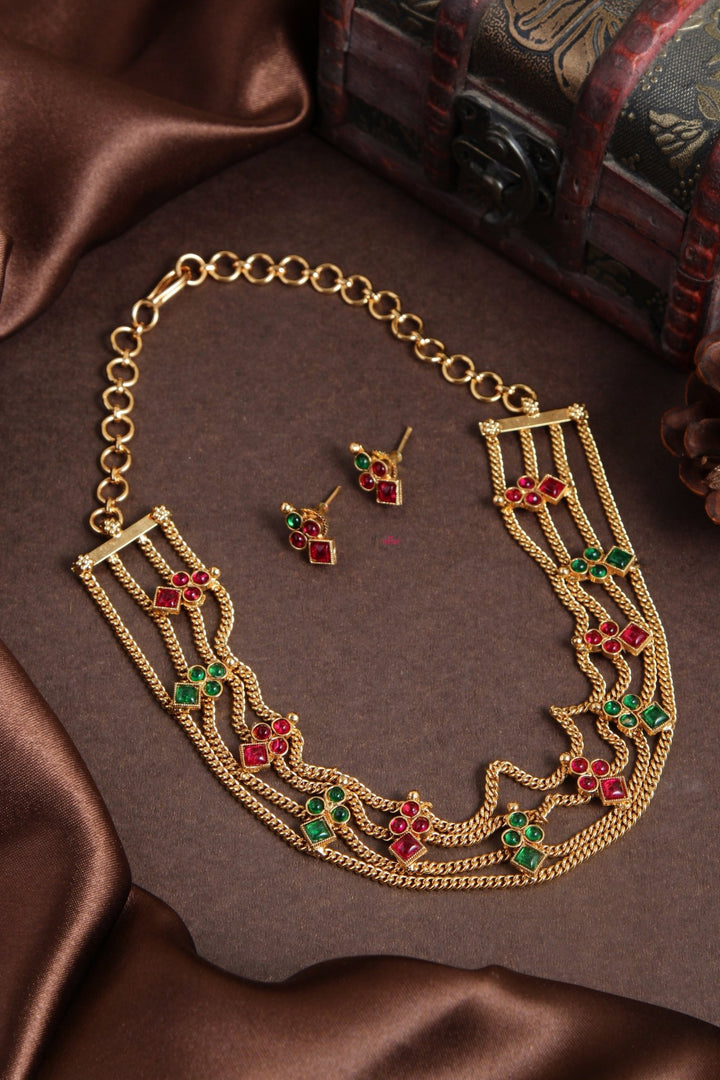 Akshaya - Three Layered Choker - N1987