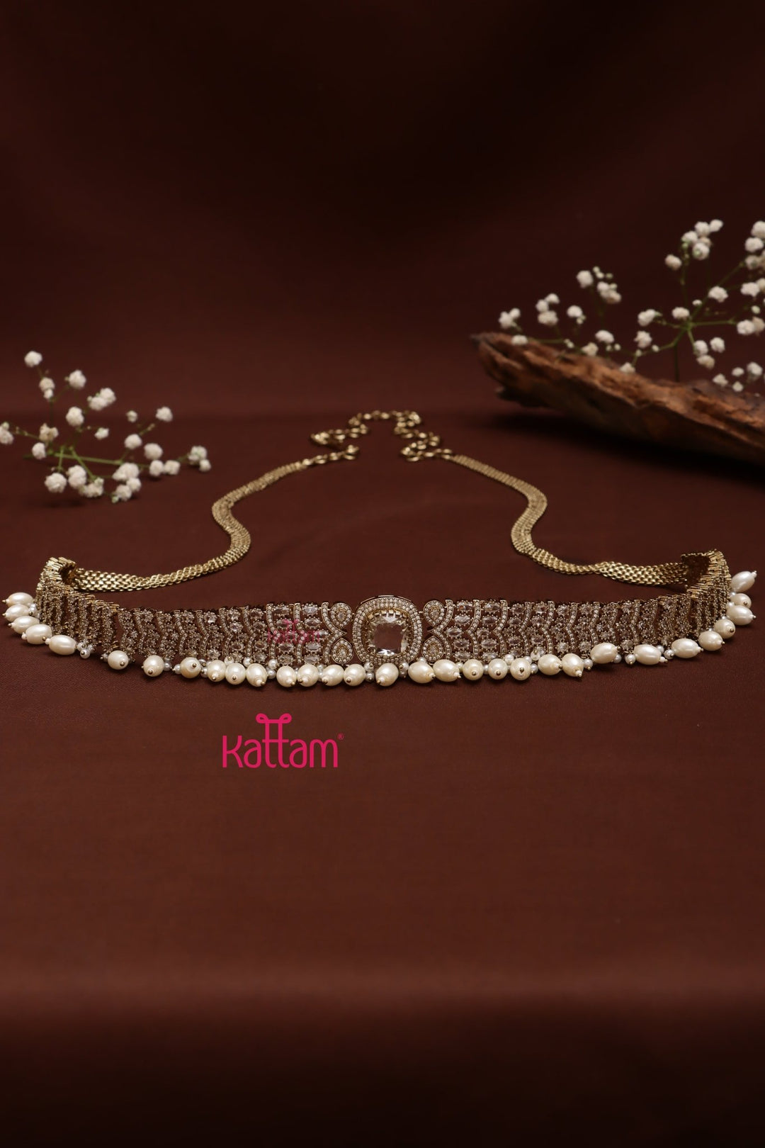 Alia - White Beads Hip Chain - HB208