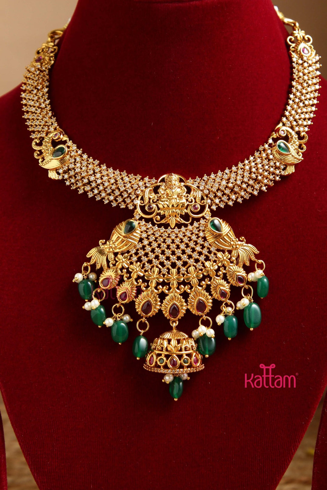 Amara - Lakshmi Intricate Stone Necklace - N3001