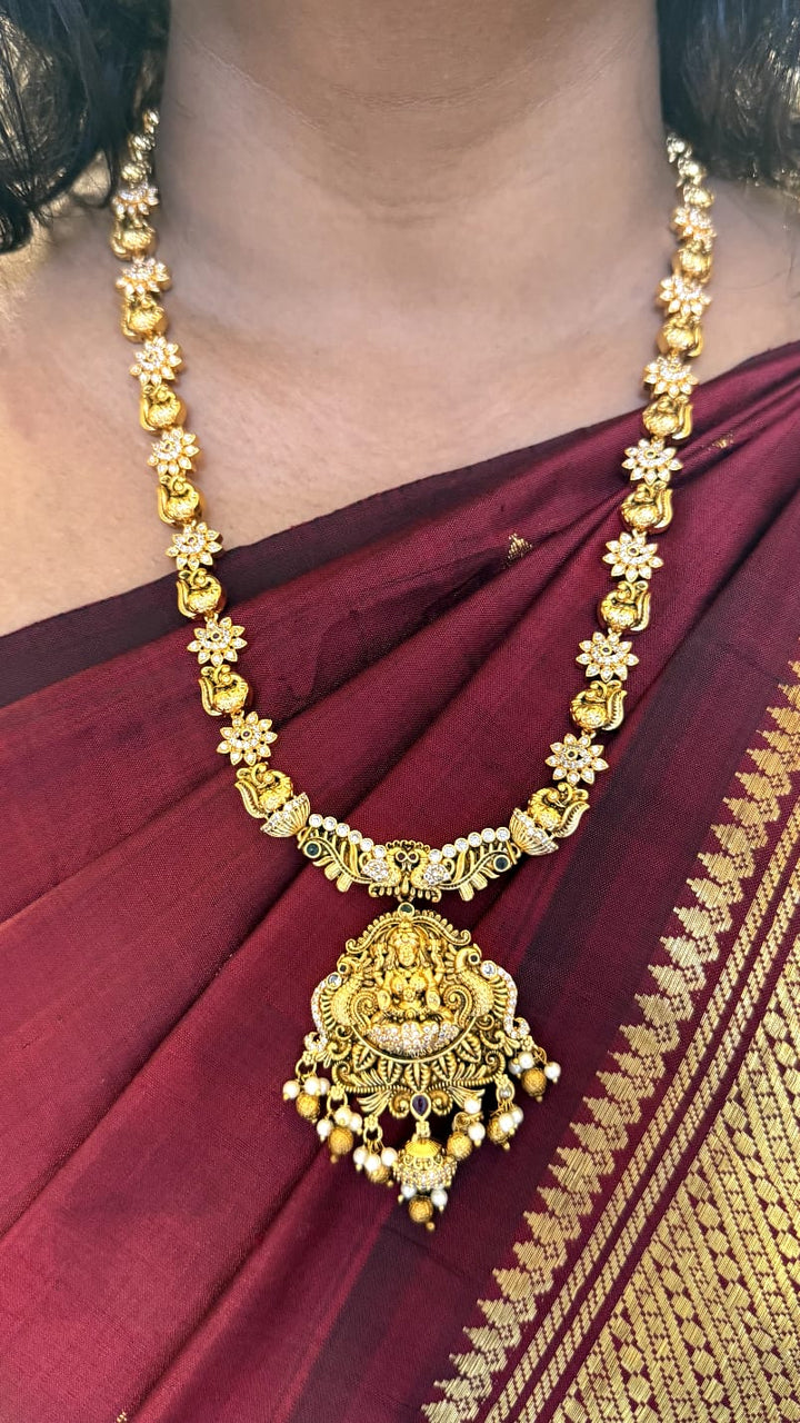 Ambika - Goddess Stone Peacock Haram - N3850