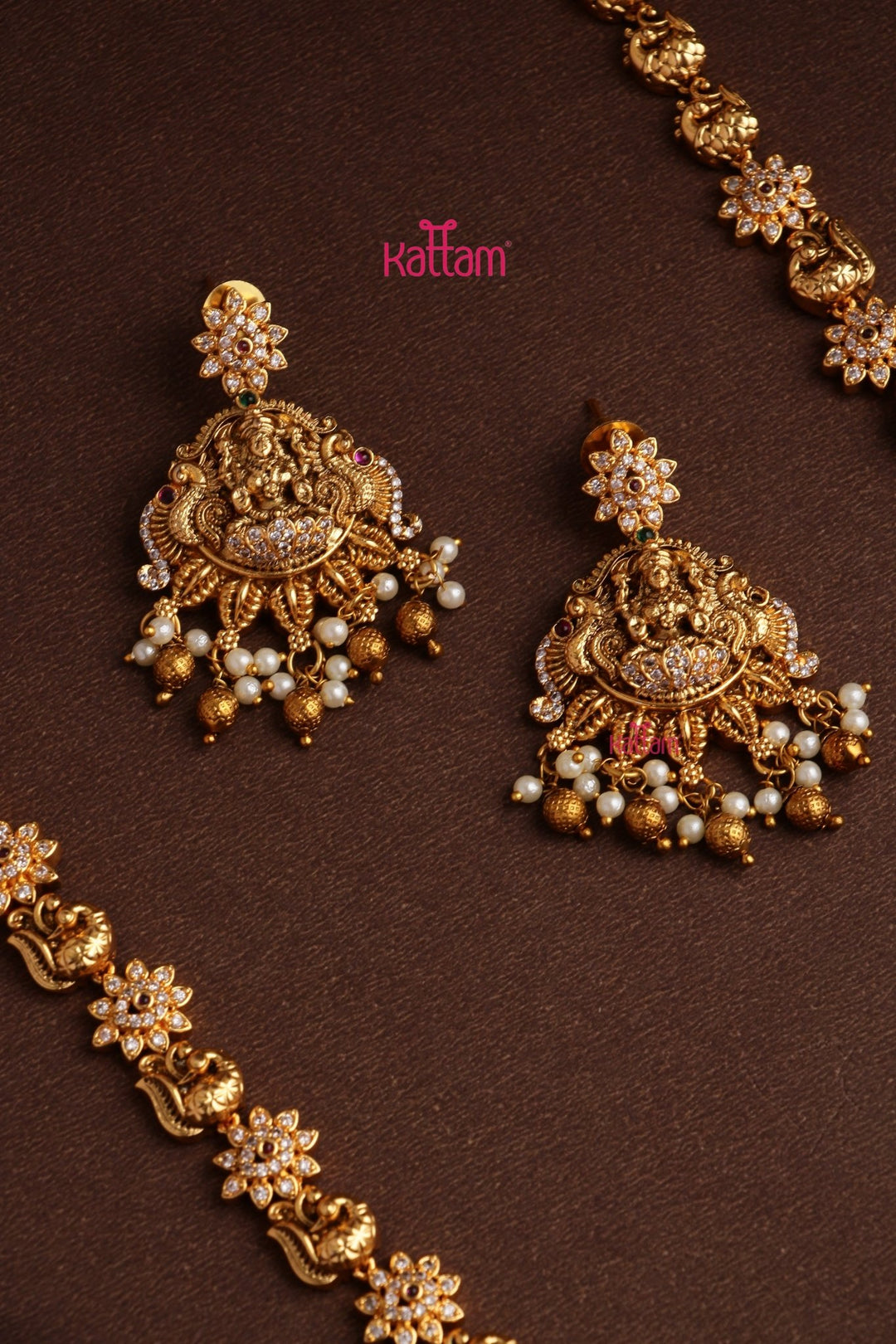 Ambika - Goddess Stone Peacock Haram - N3850