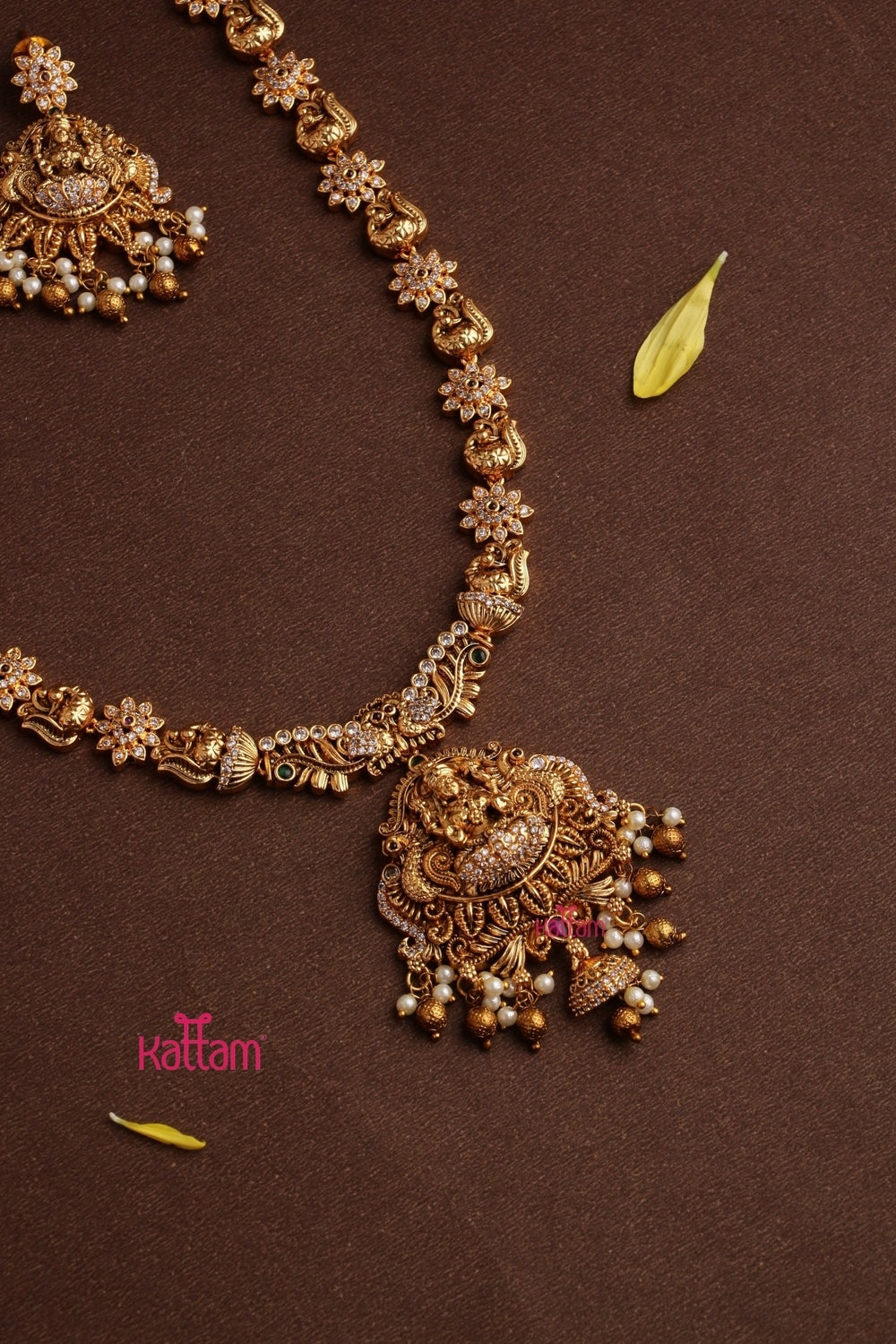 Ambika - Goddess Stone Peacock Haram - N3850