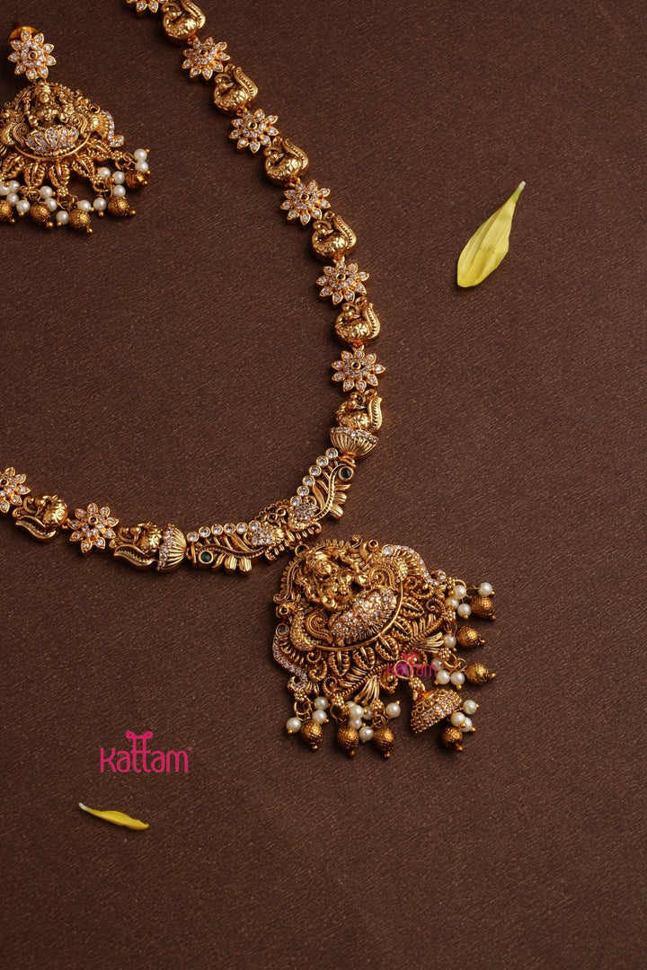 Ambika - Goddess Stone Peacock Haram - N3850