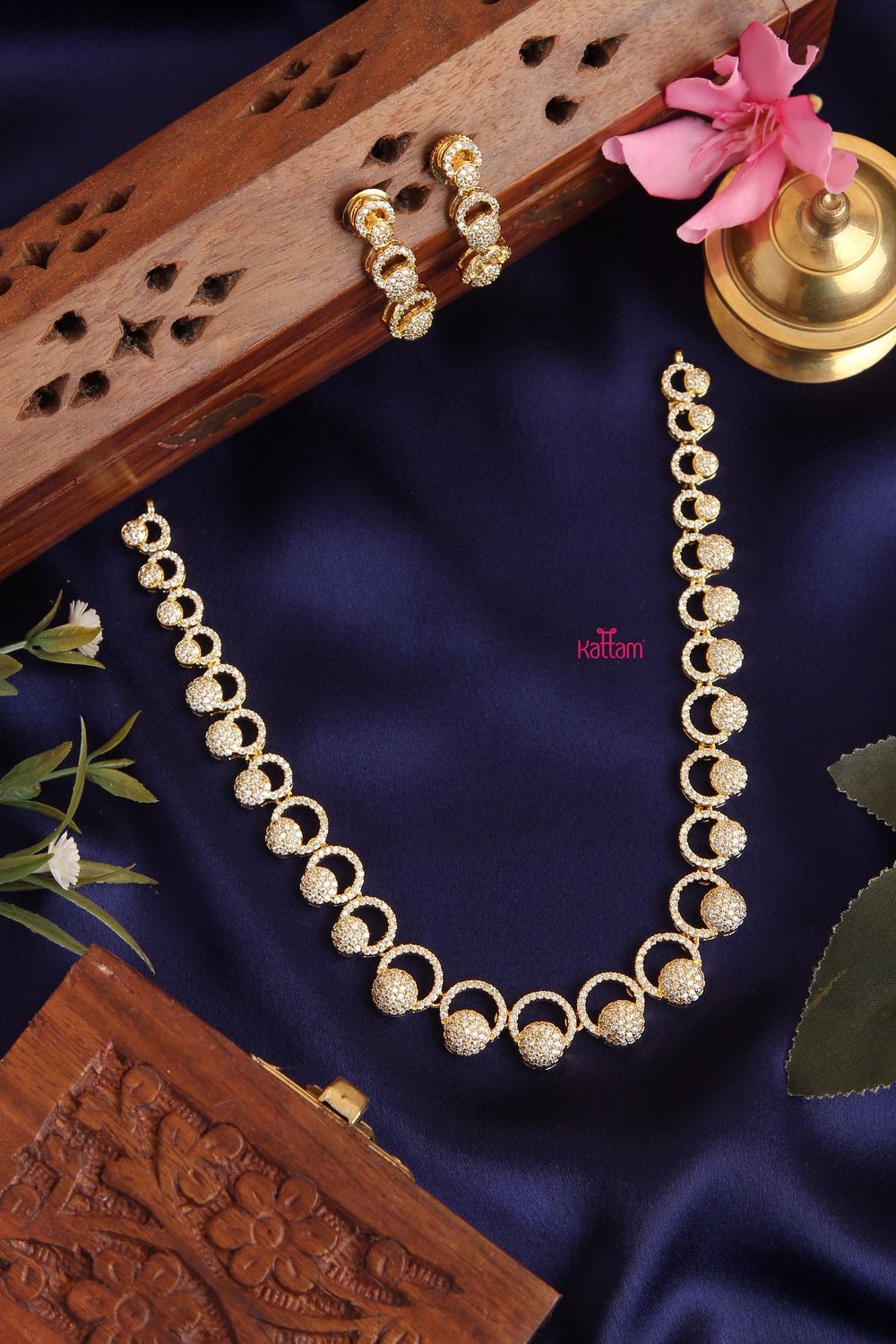 Amercian Diamond Ball Necklace - N1071