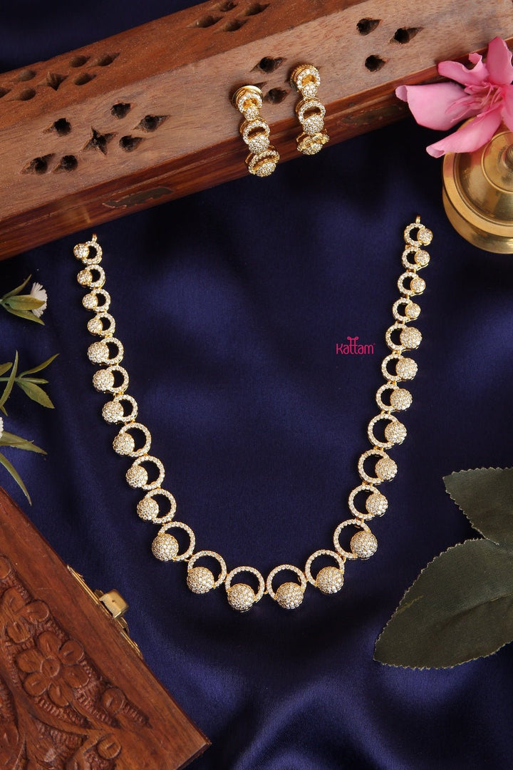 Amercian Diamond Ball Necklace - N1071