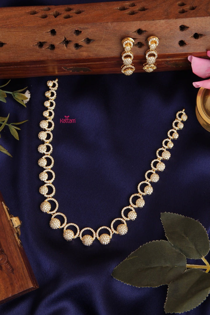 Amercian Diamond Ball Necklace - N1071