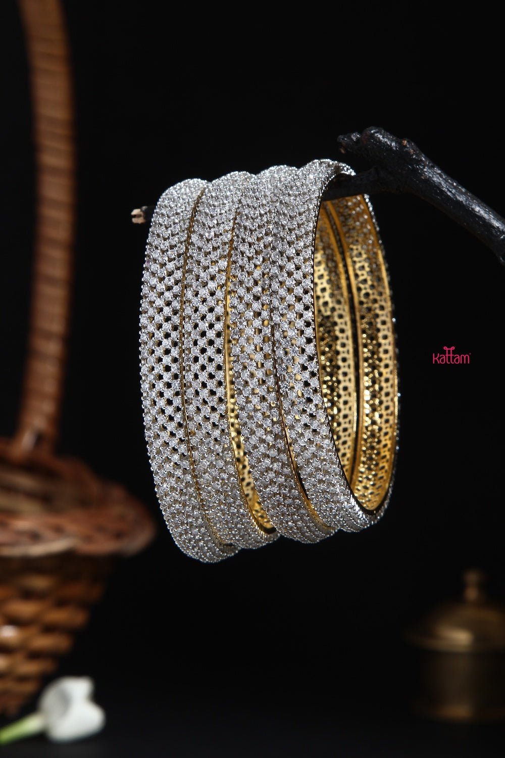 American Diamond Bangles Set of 4 - B260