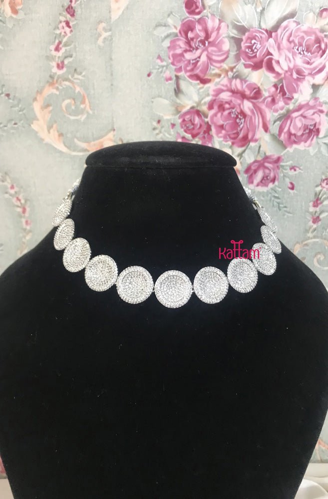 American Diamond Round Choker Set - N2012