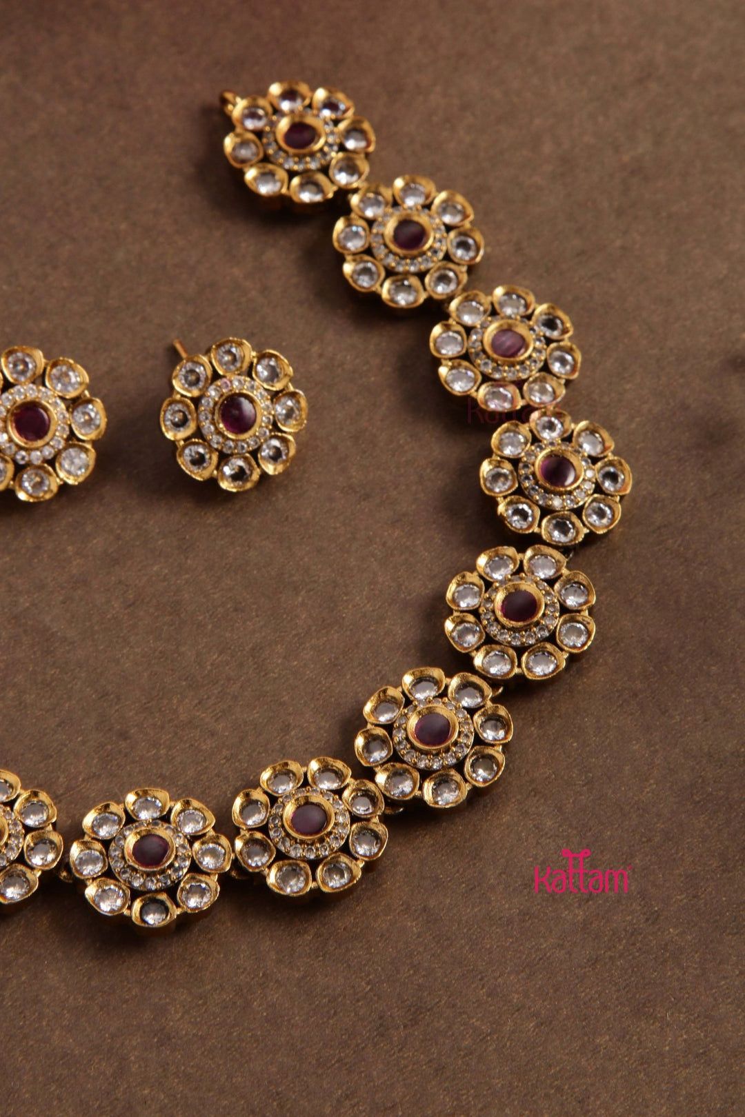 American Diamond Ruby Choker - N2749