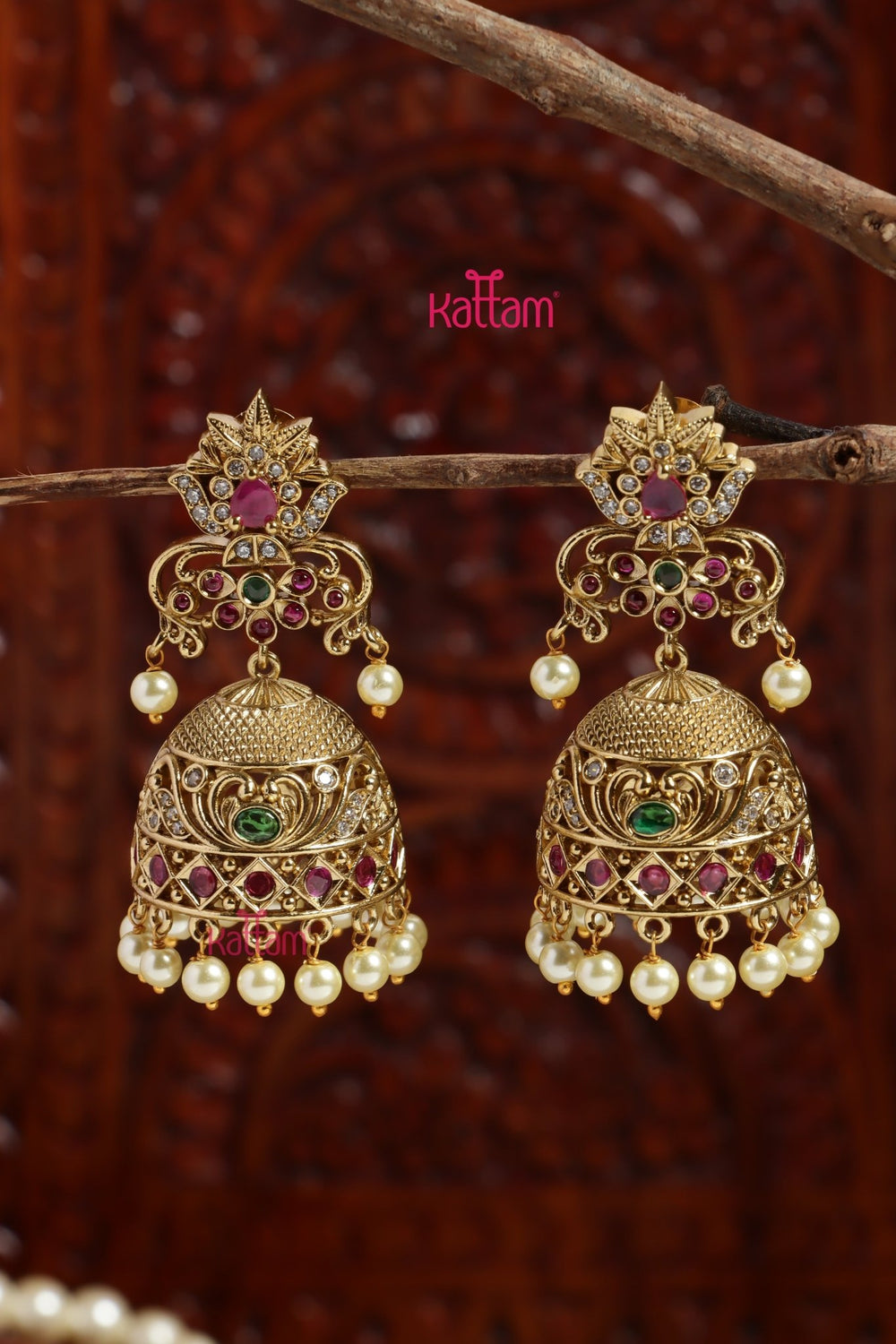 Amsa - Ethnic Pearl Jhumka - E1201
