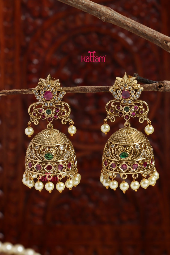 Amsa - Ethnic Pearl Jhumka - E1201