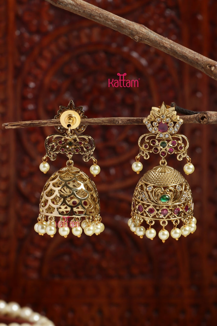 Amsa - Ethnic Pearl Jhumka - E1201