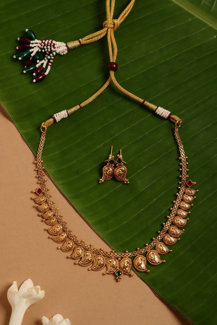 Anbini - Feather Peacock Choker - N4070