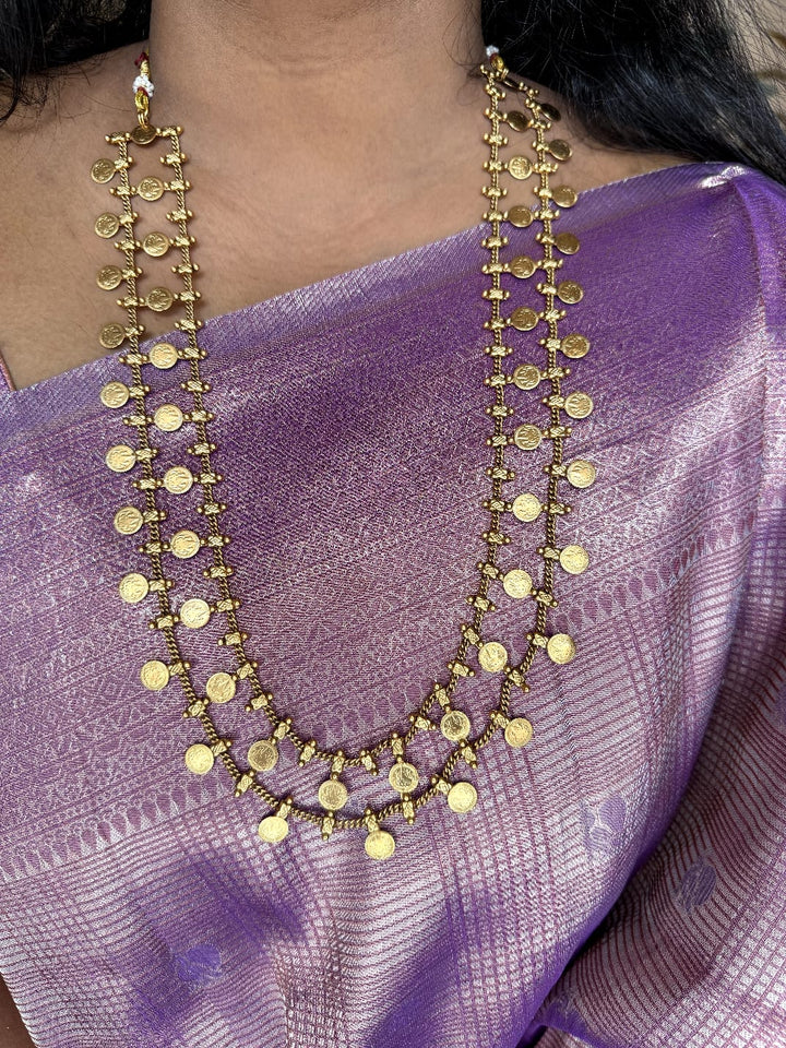 Anjali - Lakshmi Coin Double Layere Haram - N3854