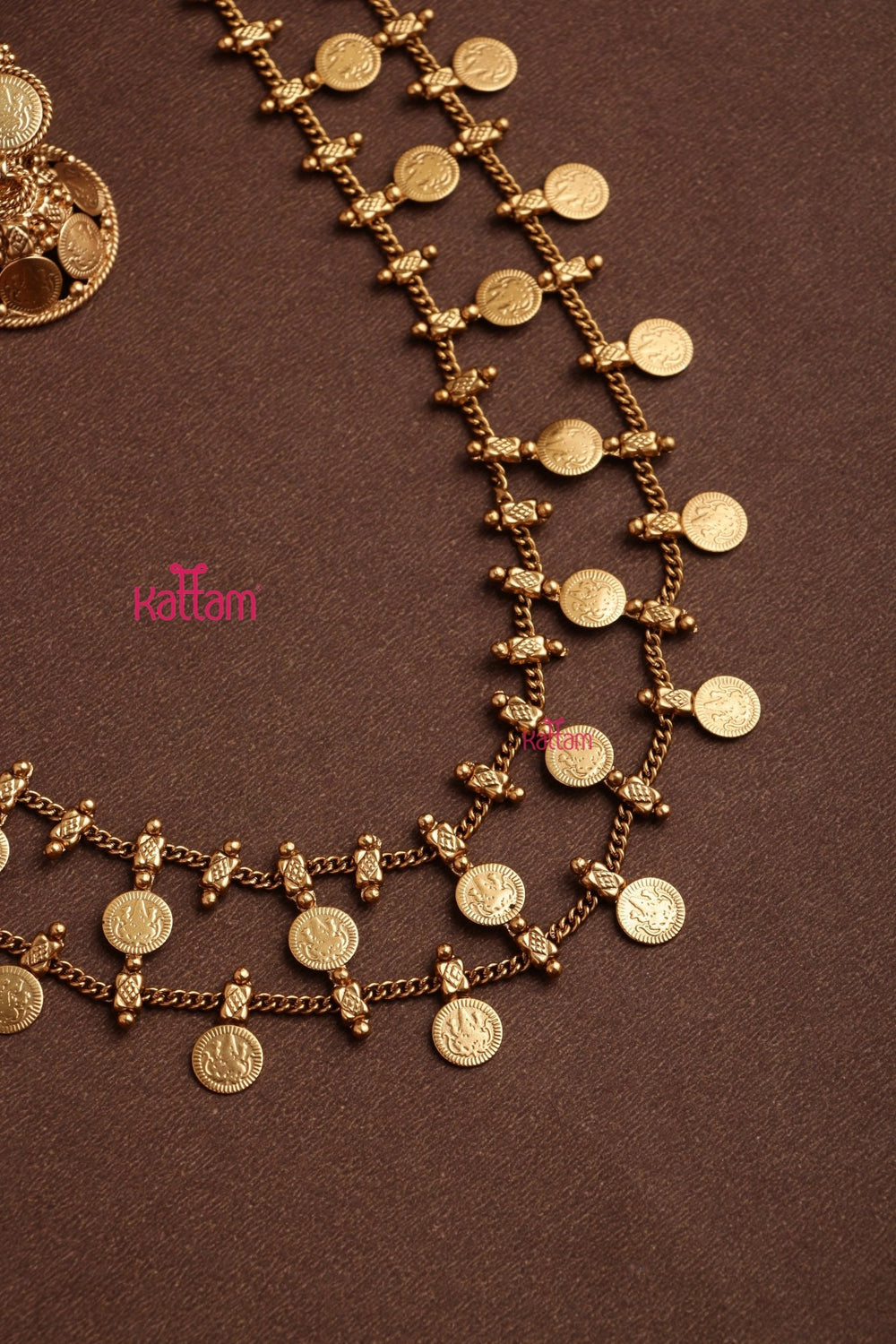 Anjali - Lakshmi Coin Double Layere Haram - N3854