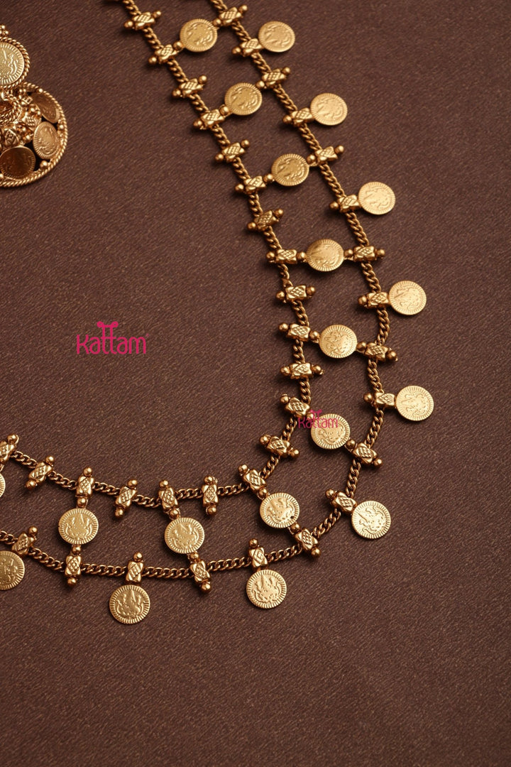 Anjali - Lakshmi Coin Double Layere Haram - N3854