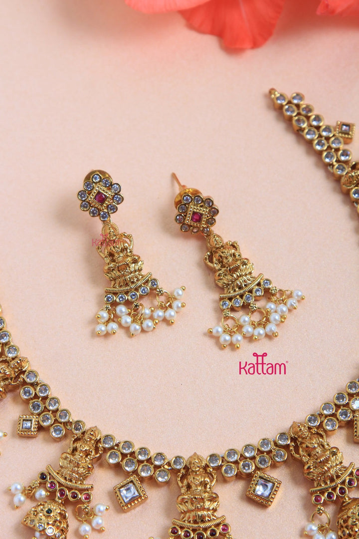 Anjana - Goddess White Necklace - N3079