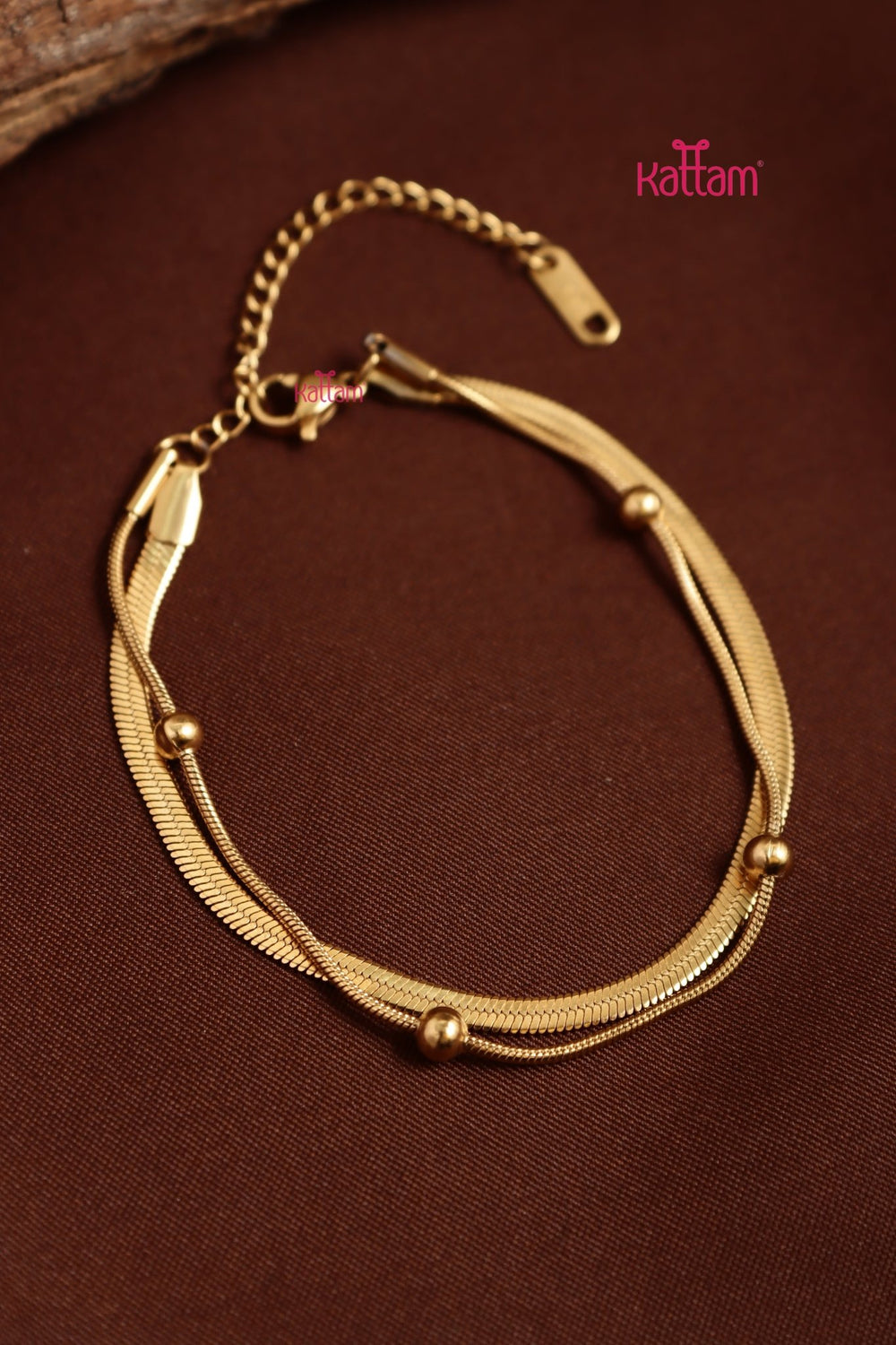 Anti Tarnish Double Layer Ball Bracelet - ATB3